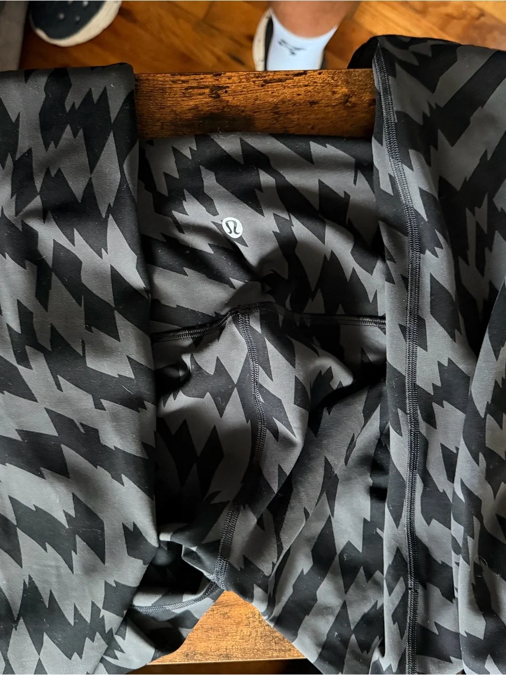 lululemon athletica Men’s Black & Gray Zigzag Athletic Shorts